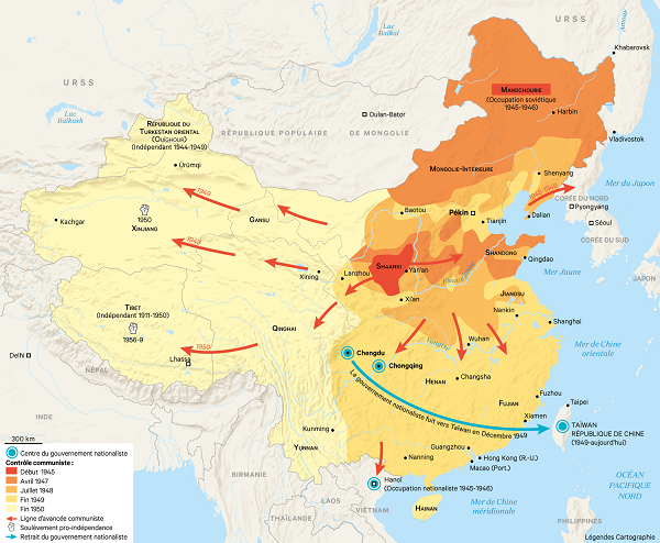 Carte : La guerre civile chinoise